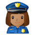 👮🏽‍♀️ woman police officer: medium skin tone display on Samsung